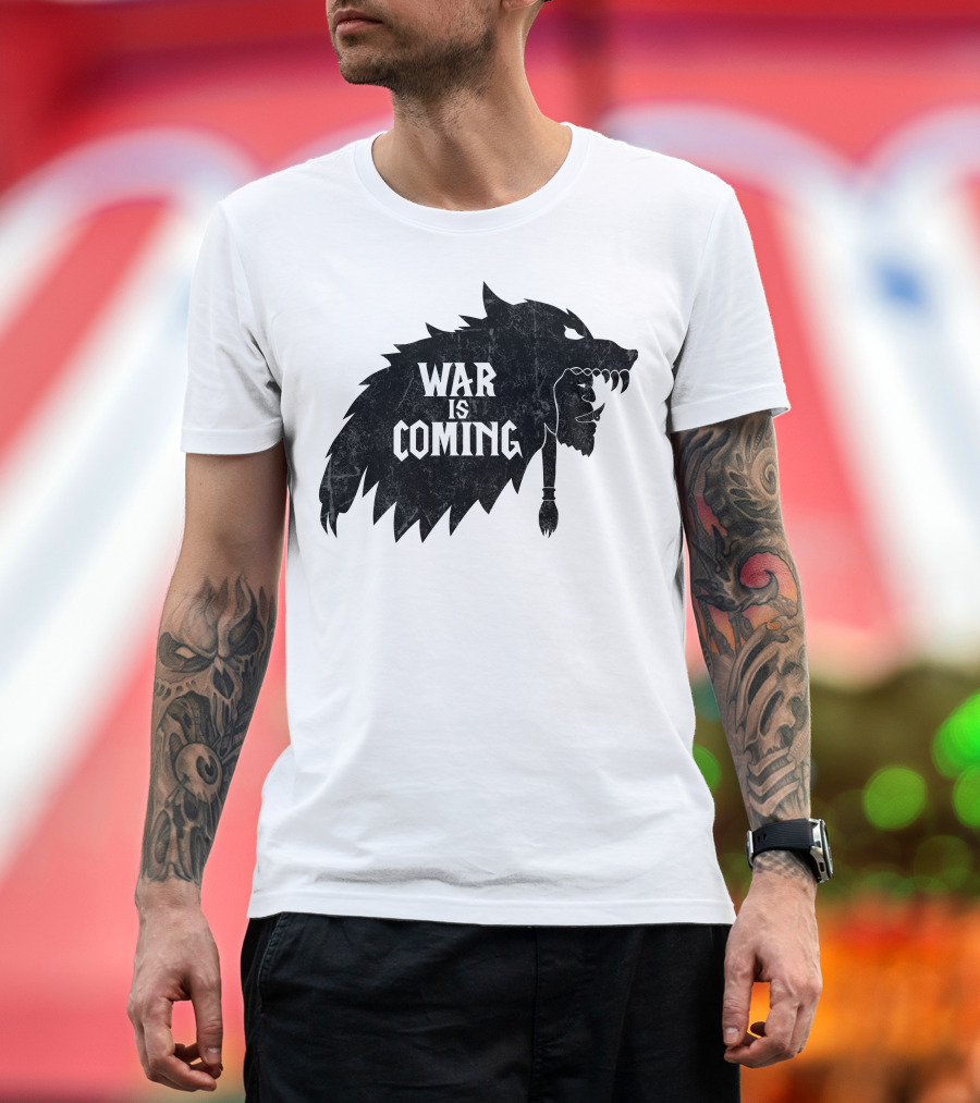 War Is Coming Direwolf Silhouette Game of Thrones T-Shirt