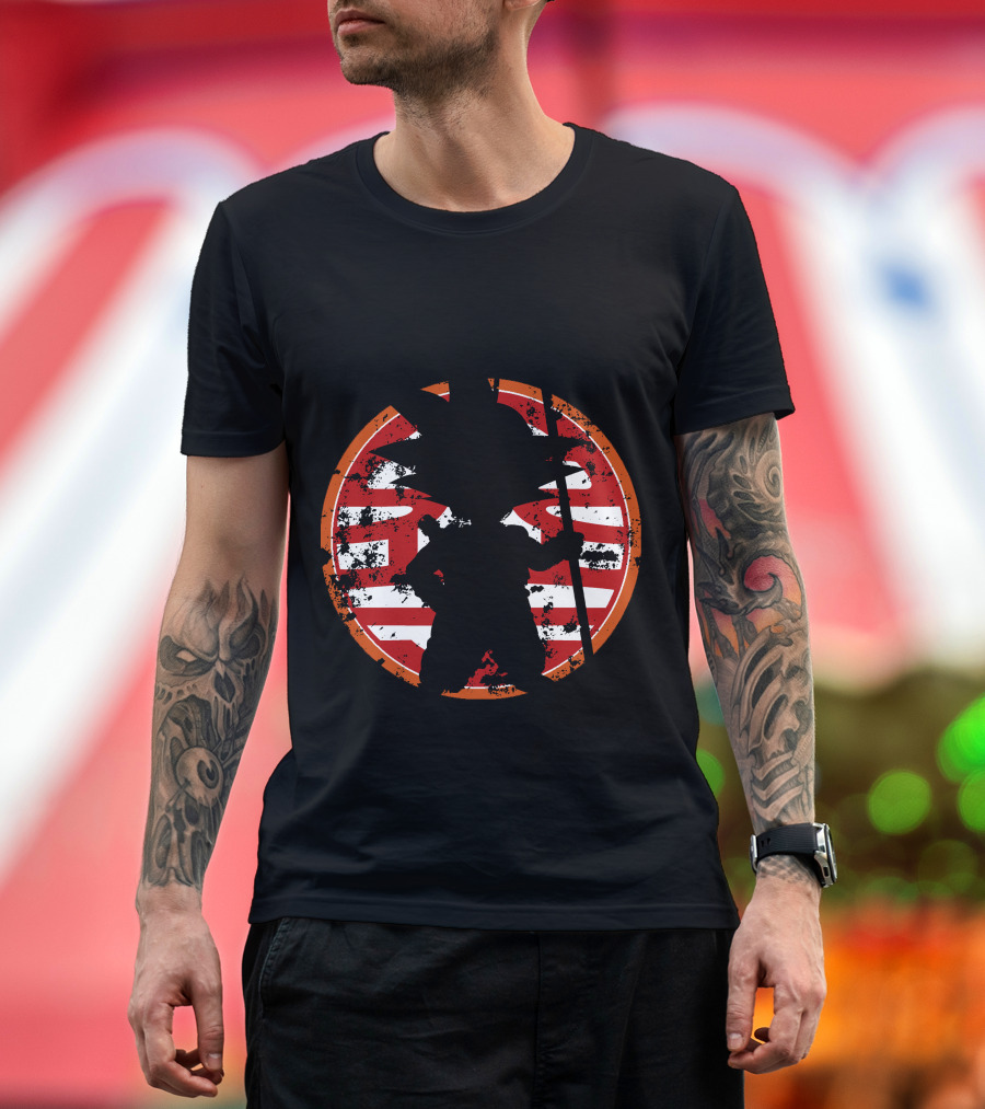 Train To The Goal Saiyan Warrior Red Circle T-Shirt