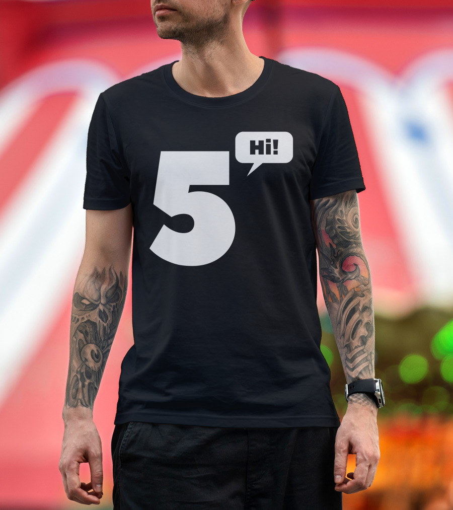 Hi Five Bold Numerical Expression T-Shirt