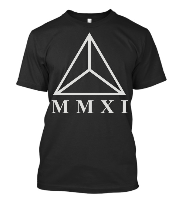 MMXI Triangle Roman Numerals Geometric T-Shirt
