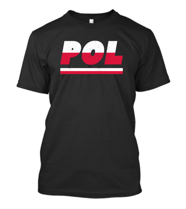 POL Poland Polish ISO Code 3166 Red White Design With Stripes T-Shirt