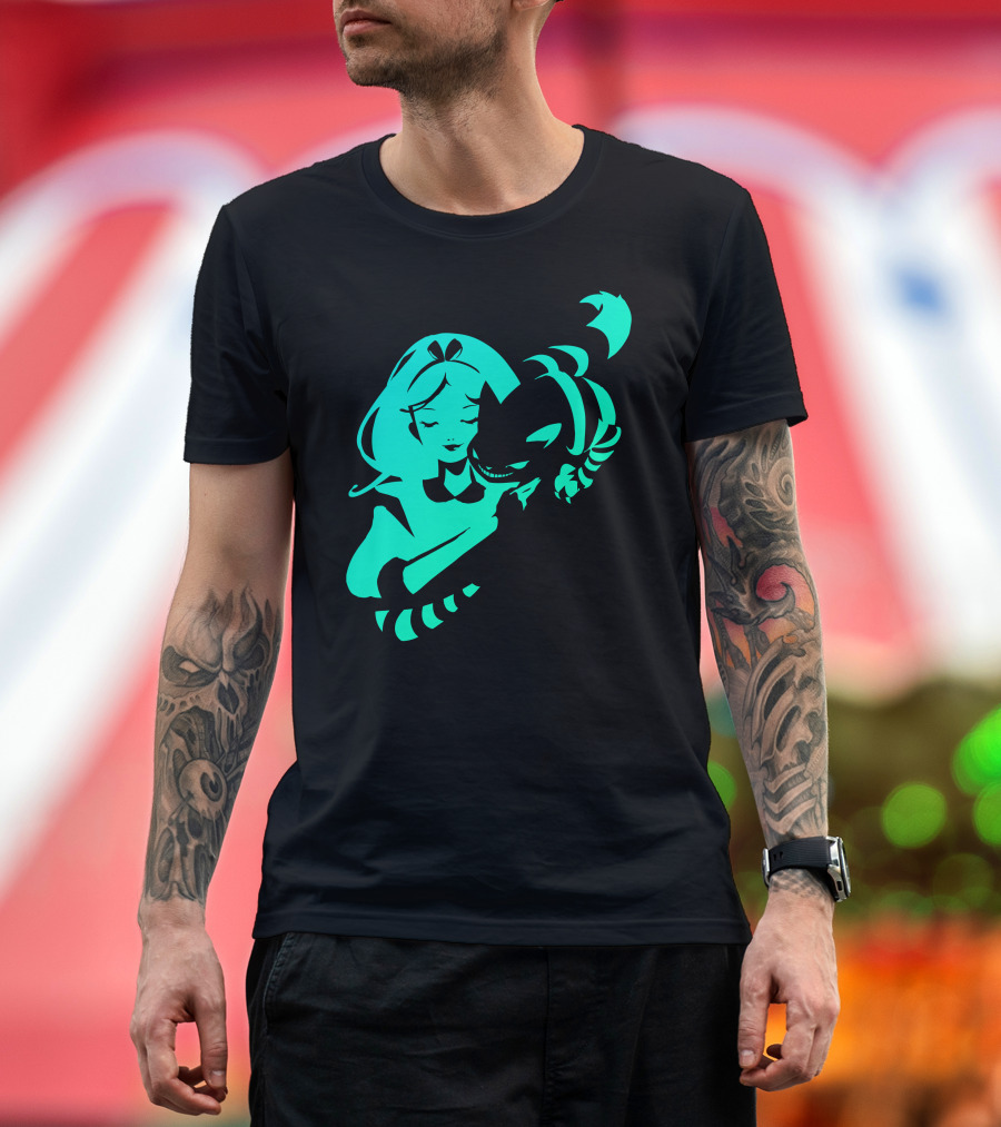 Alice and the Cheshire Cat Embrace T-Shirt