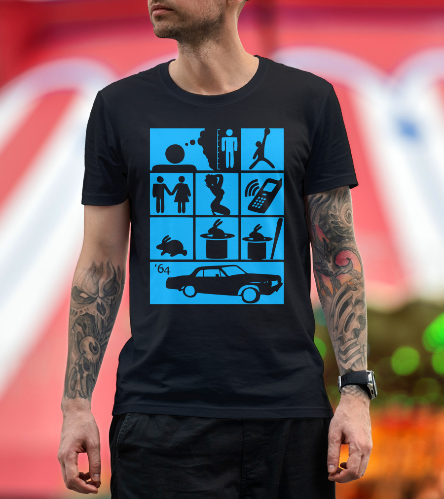 And I Wish Silhouette Icons with '64 Car and Magic Rabbit T-Shirt
