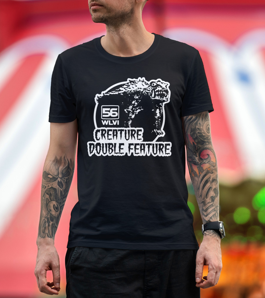56 WLVI Creature Double Feature Monster T-Shirt