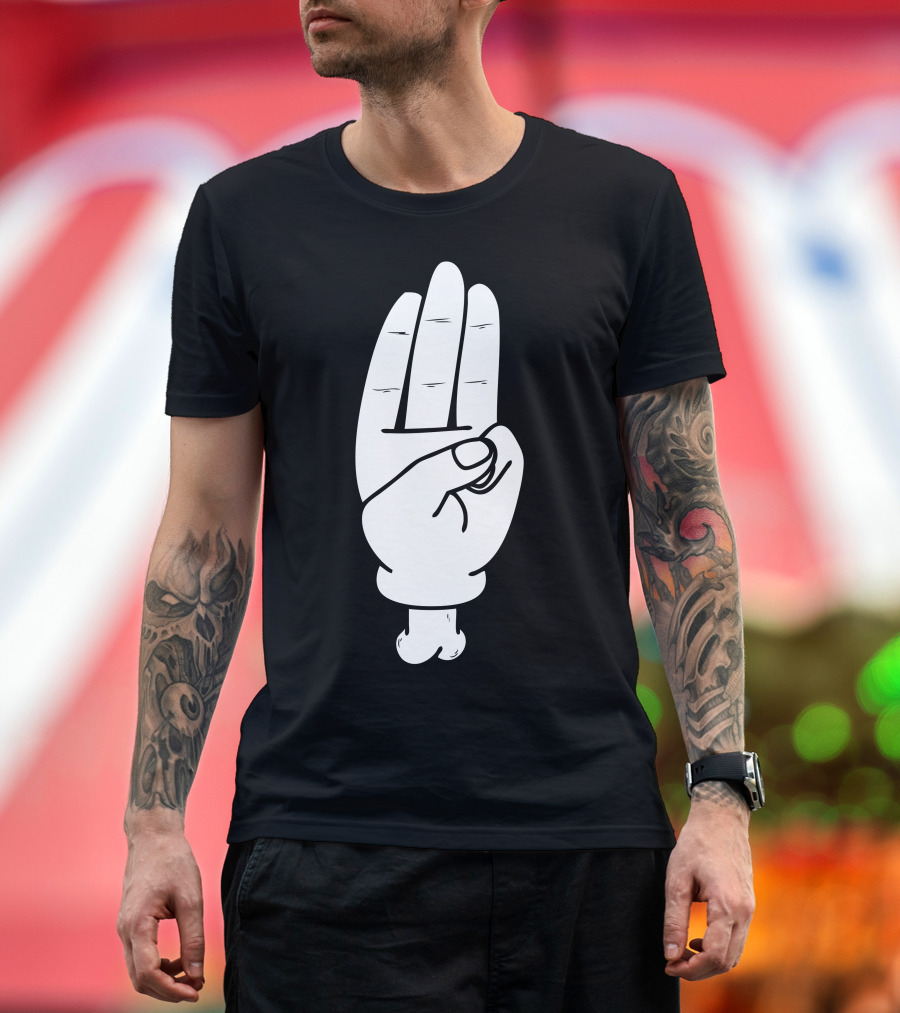 Hunger Games Salute Mickey Hand Gesture T-Shirt