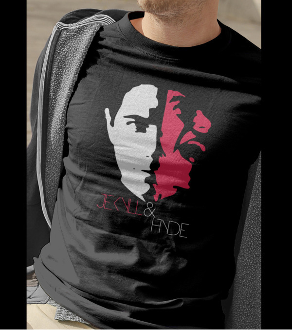 Jekyll And Hyde Split Face T-Shirt