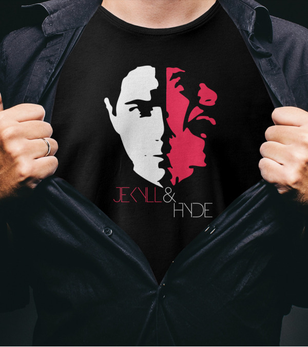 Jekyll And Hyde Split Face T-Shirt