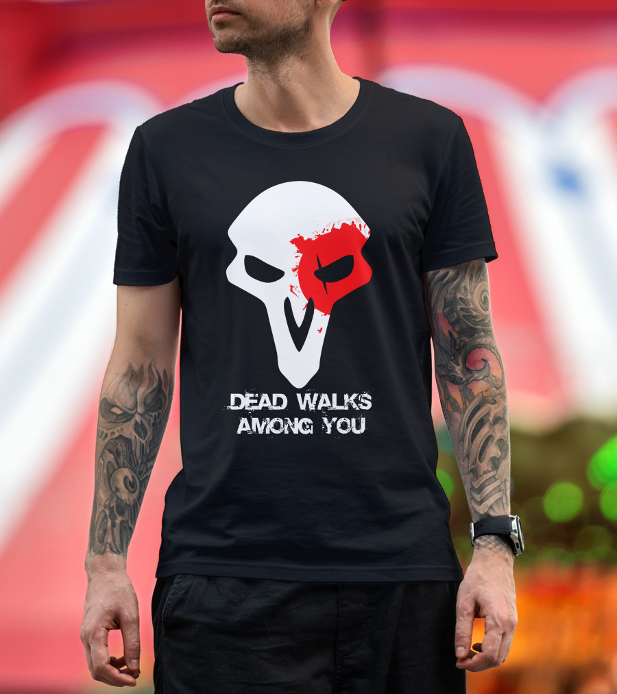 Reaper Skull Dead Walks Among You T-Shirt