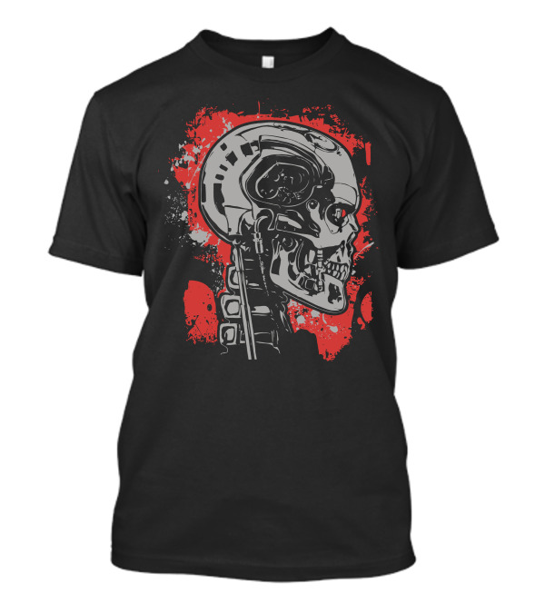 T2 Endoskeleton Terminator Red Splatter T-Shirt