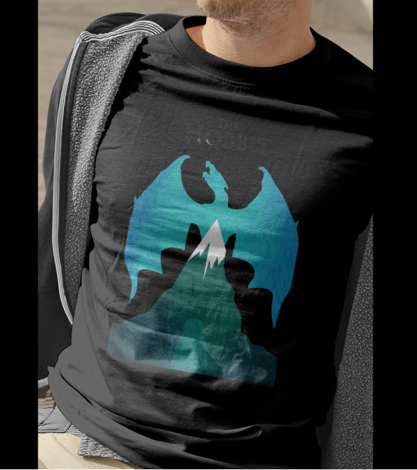 The Hobbit Dragon And Mountain T-Shirt