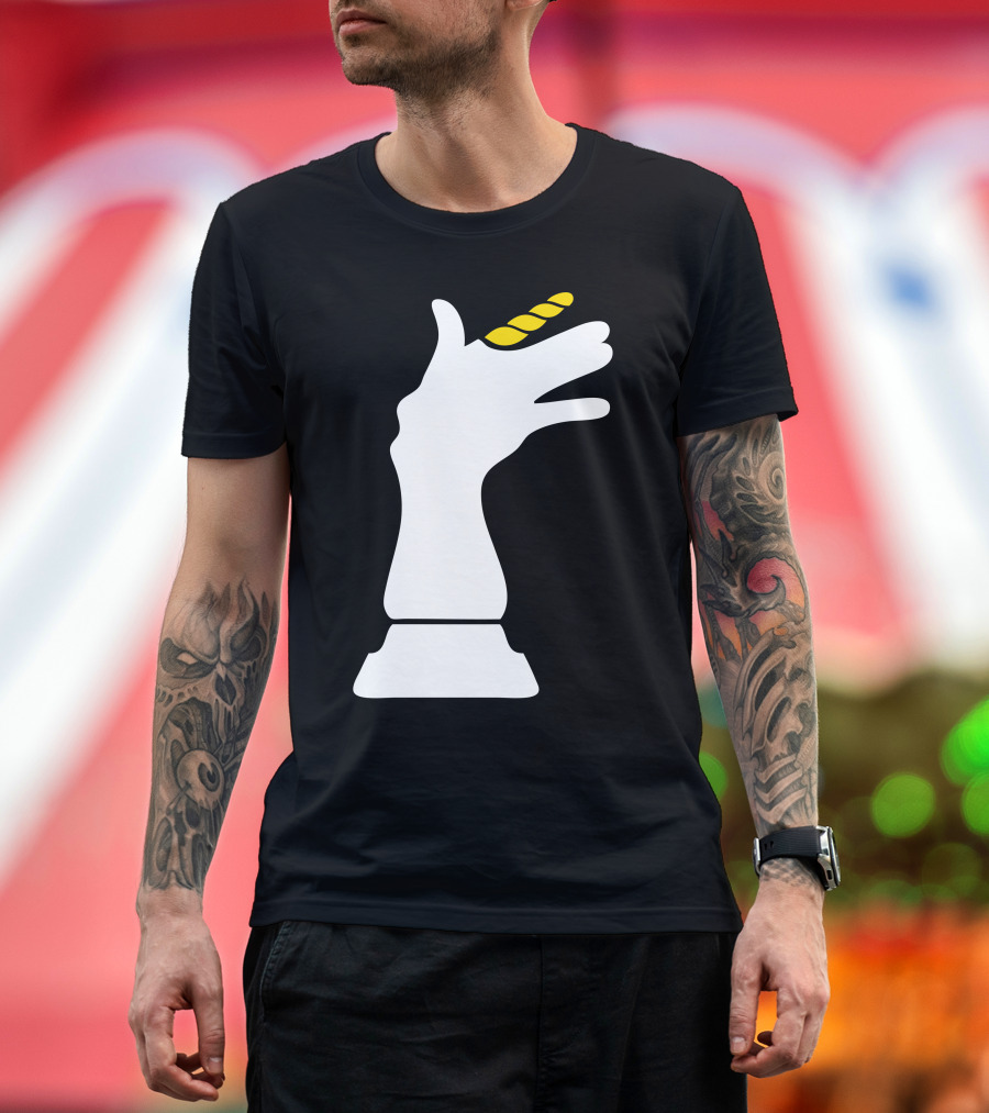 Unimalism Minimalist Unicorn Hand Gesture T-Shirt
