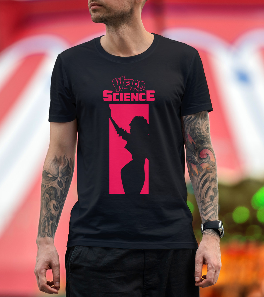 Weird Science Shadow Silhouette with Raised Arm T-Shirt