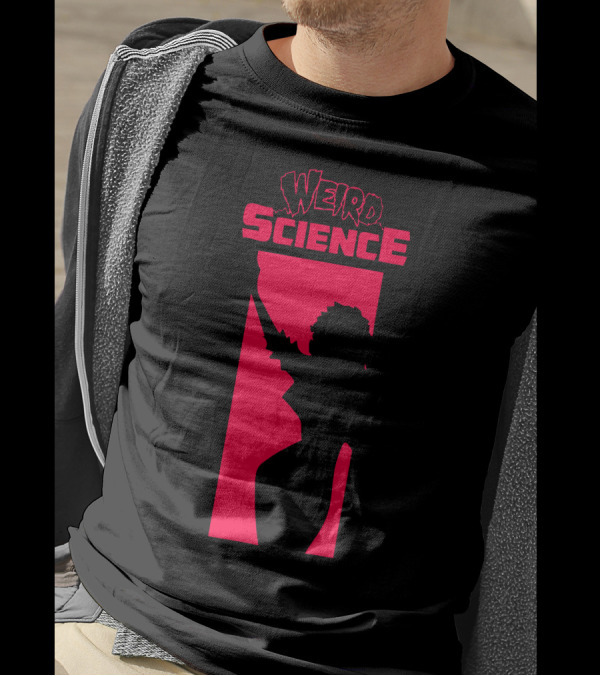 Weird Science Shadow Silhouette With Raised Arm T-Shirt