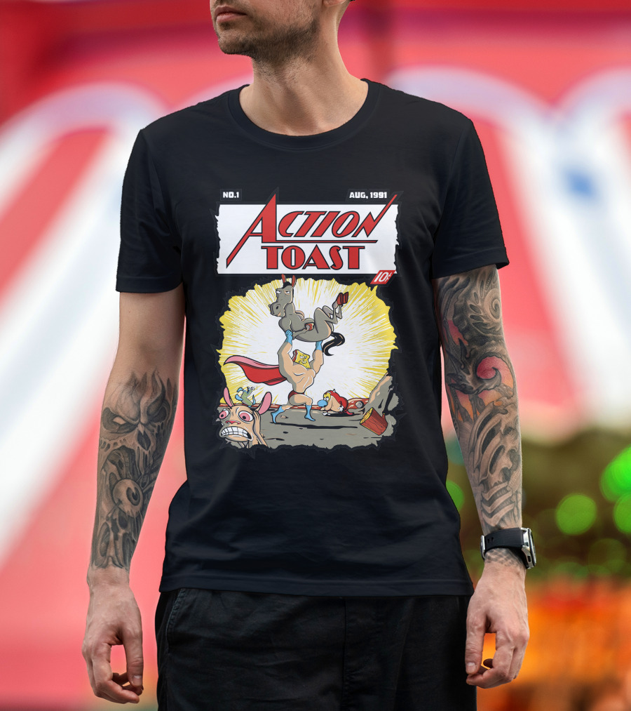 NO.1 AUG. 1991 ACTION TOAST 10¢ T-Shirt