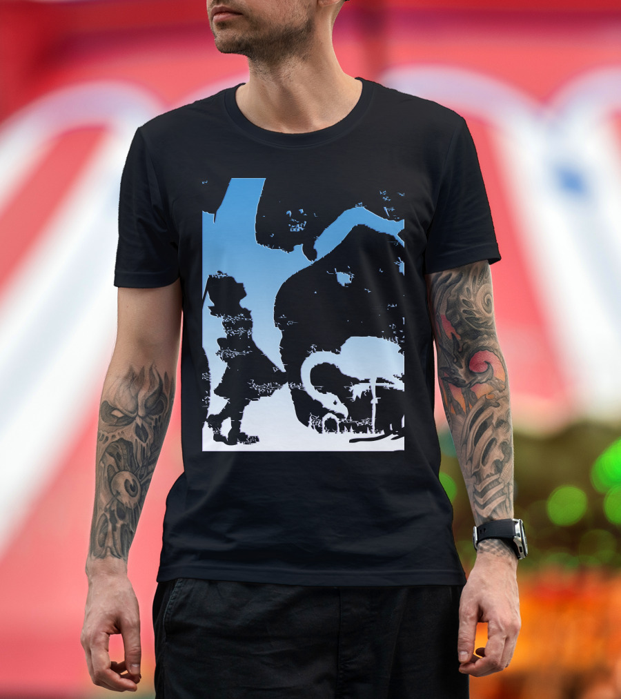 AliceS Adventures In Wonderland Silhouette Scene Alice Cheshire Cat Tea Party T-Shirt