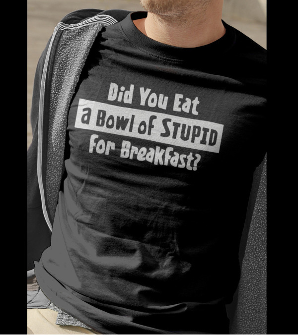 Did You Eat A Bowl Of Stupid For Breakfast? T-Shirt