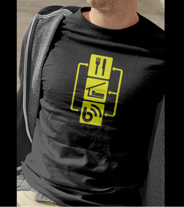 Eat Sleep Blog Write Funny Internet Computer Geek Icons T-Shirt