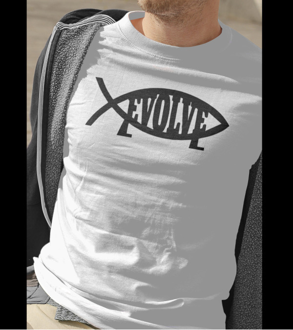 Evolve Darwin Fish Symbol Evolution Science Atheism T-Shirt