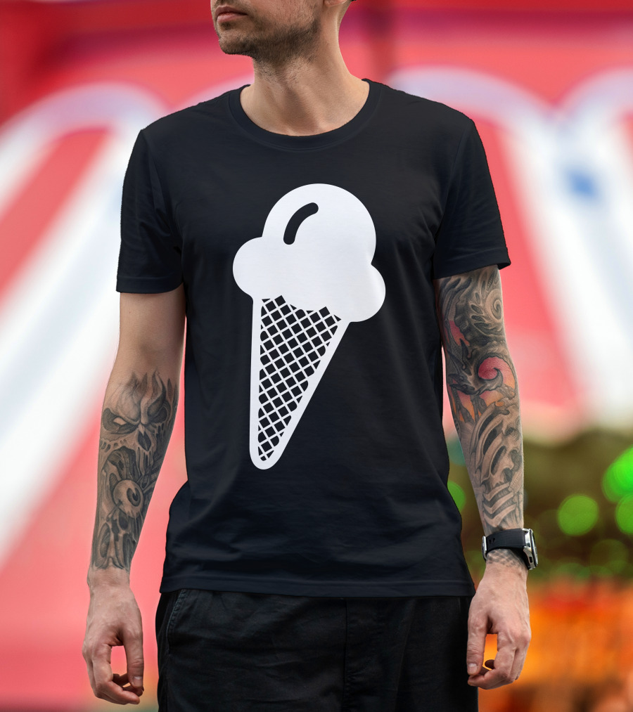 Ice Cream Cone White T-Shirt