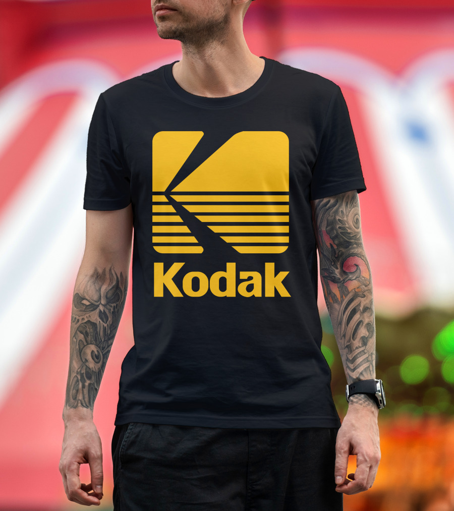 Kodak Yellow and Black Vintage Photography T-Shirt