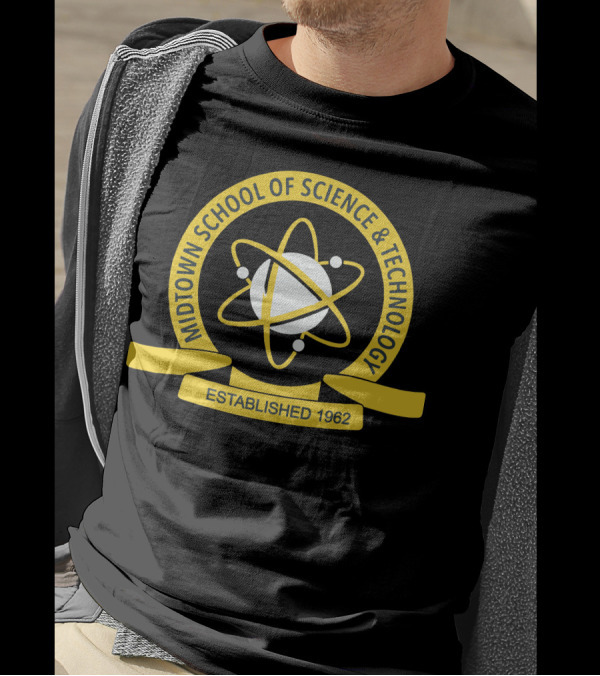 Midtown School Of Science And Technology Established 1962 Logo Atom T-Shirt