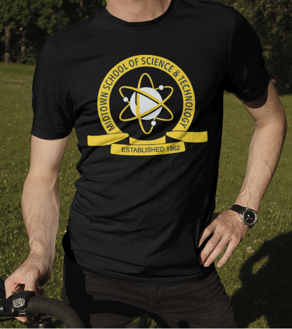 Midtown School Of Science And Technology Established 1962 Logo Atom T-Shirt