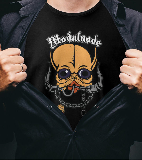 Modalnode Cartoon Creature With Chain Accessory T-Shirt