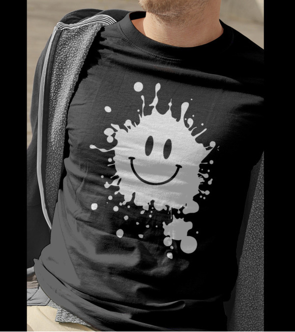 Mud Splatter Smiley Face Forrest Gump Movie Iconic Smile T-Shirt
