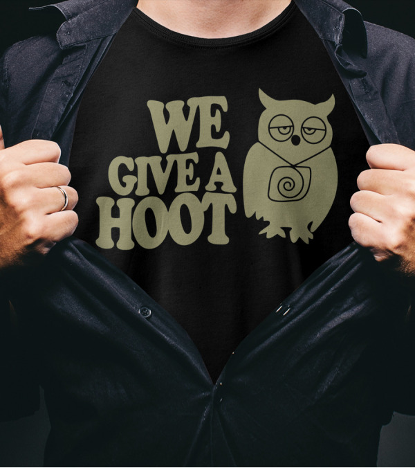 We Give A Hoot Owl Minimalist T-Shirt