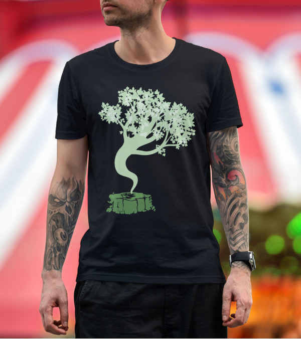 Premium T-Shirt: Saw A Ghost Tree Spirit Stump Specter T-Shirt Saw A Ghost Tree Spirit Stump Specter T-Shirt