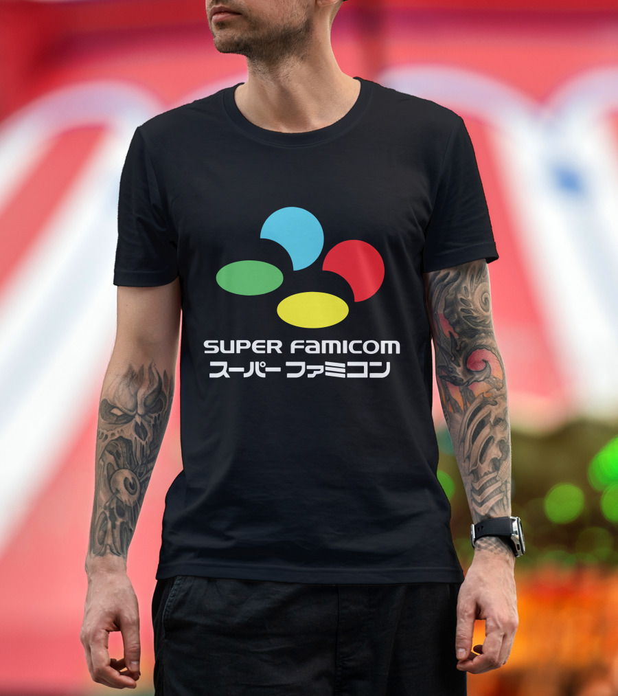 Super Famicom Iconic Button Colors T-Shirt