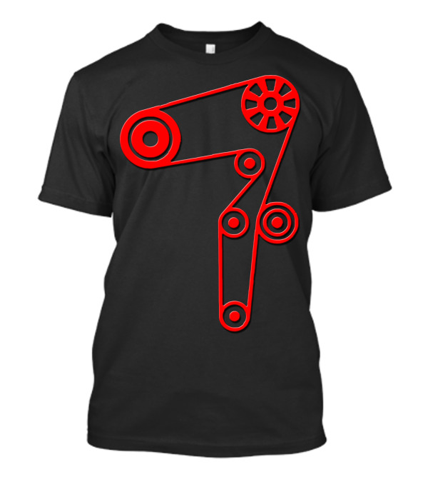 Strap Of The Distribution Of The Engine Belt Diagram T-Shirt