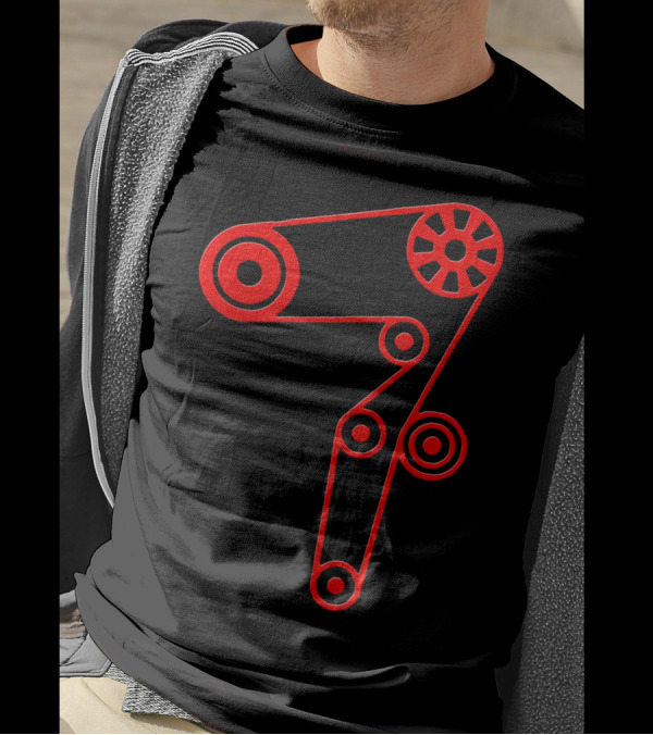 Strap Of The Distribution Of The Engine Belt Diagram T-Shirt