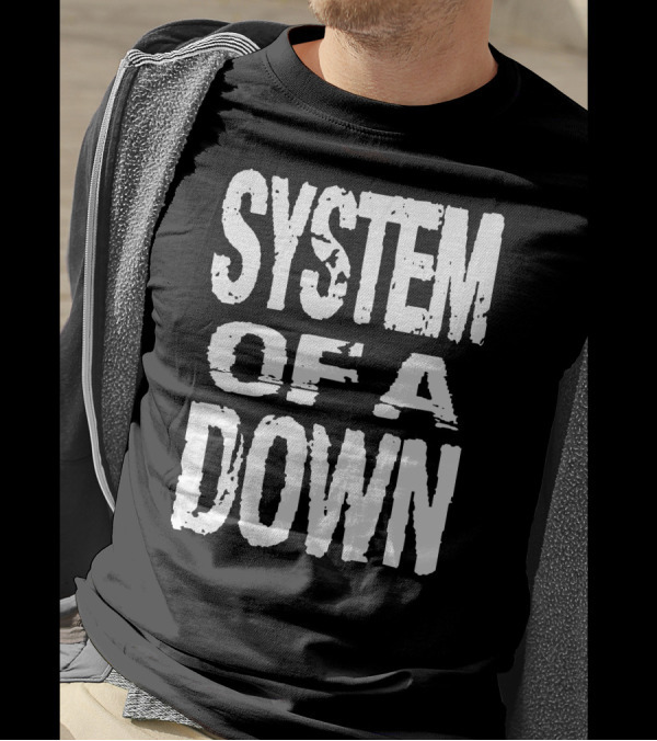System Of A Down SOAD Iconic Band Name Typographic T-Shirt