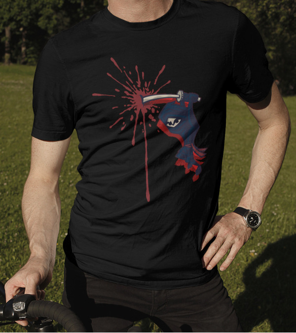 Attack Of The Tiny Ninja Sword Splash T-Shirt