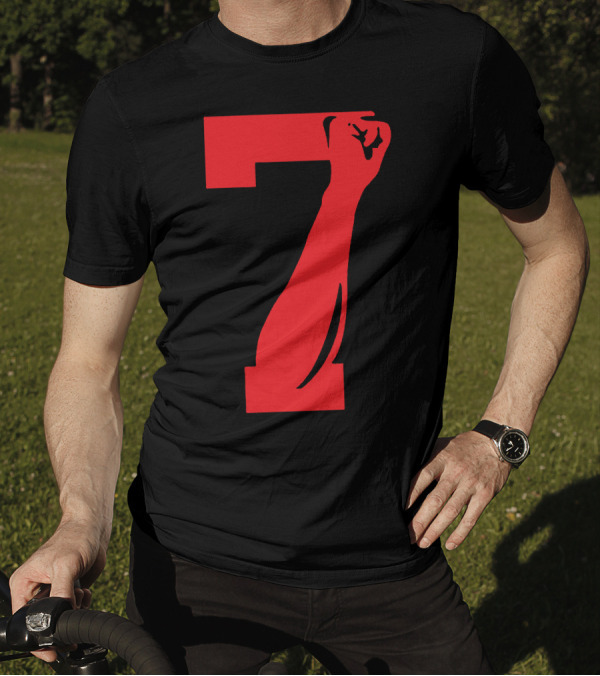 Colin Kaepernick Number 7 Red Raised Fist T-Shirt