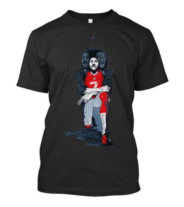 Colin Kaepernick Stand With Kaepernick Kneeling Red Jersey Number Seven T-Shirt