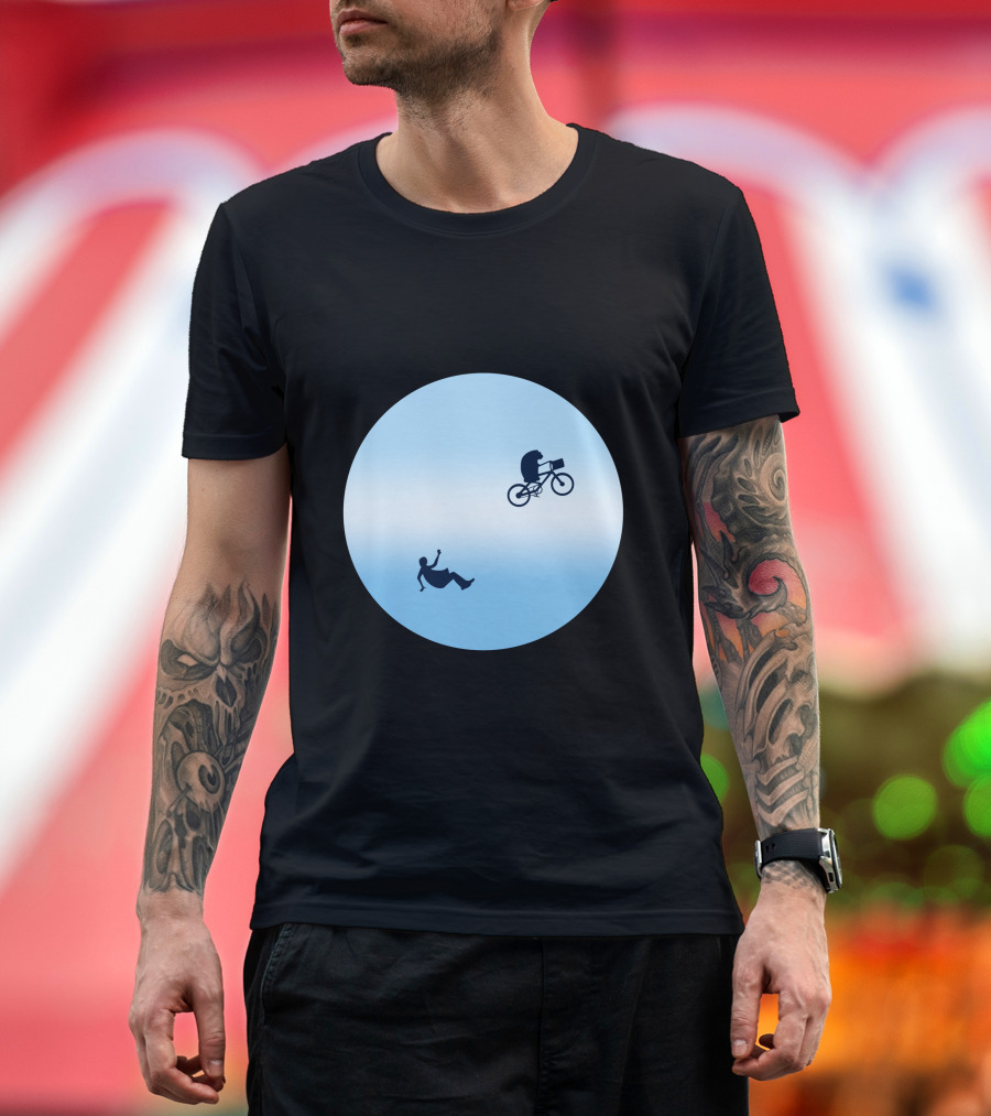 Good Bye Elliot Iconic Bicycle Silhouette Adventure T-Shirt
