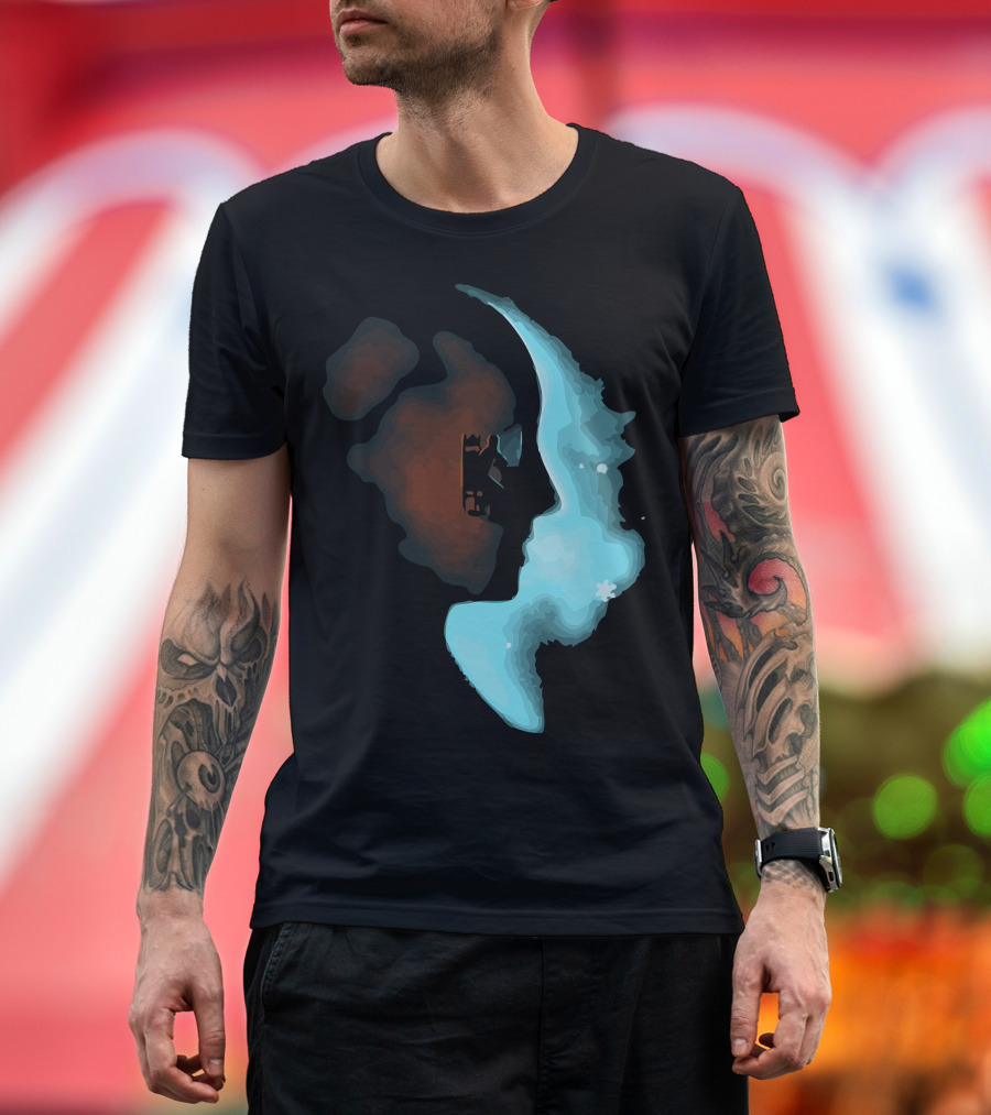 Stuck Inside Abstract Face Duality T-Shirt