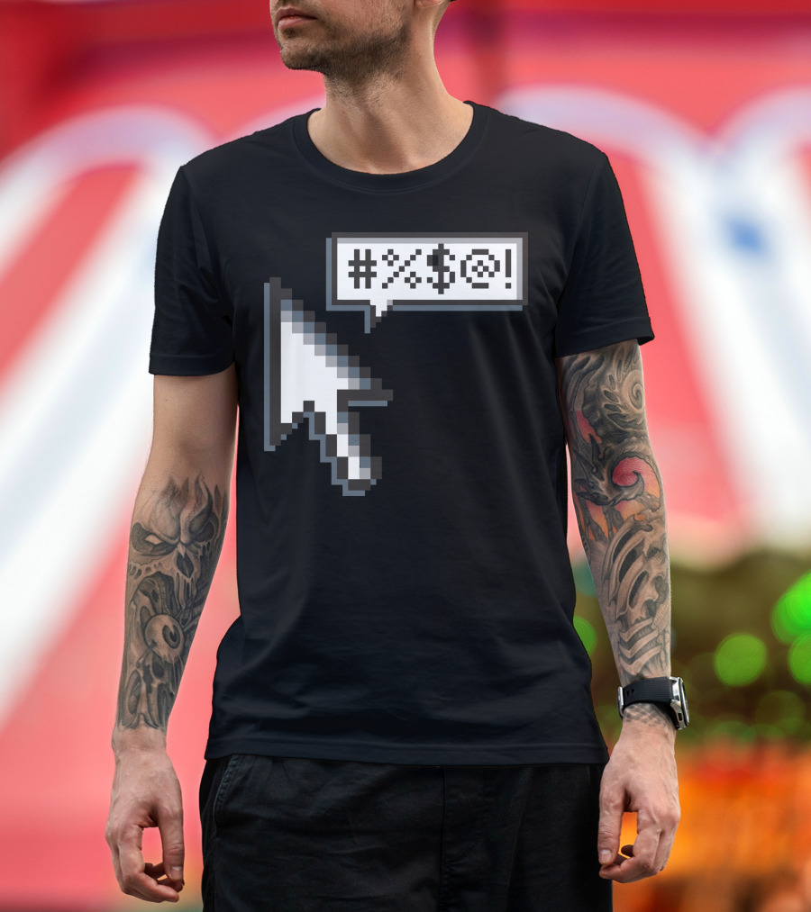 The Curser Pixelated Cursor with Speech Bubble Symbols T-Shirt