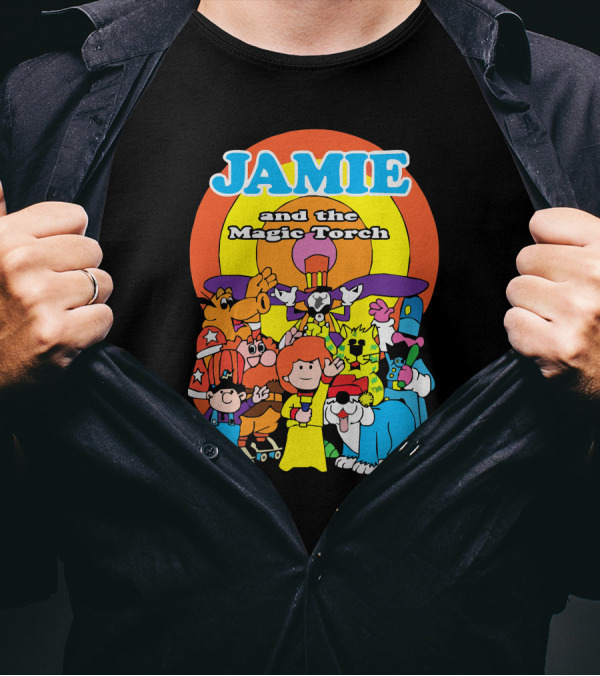 JAMIE And The Magic Torch Characters Ensemble Retro T-Shirt