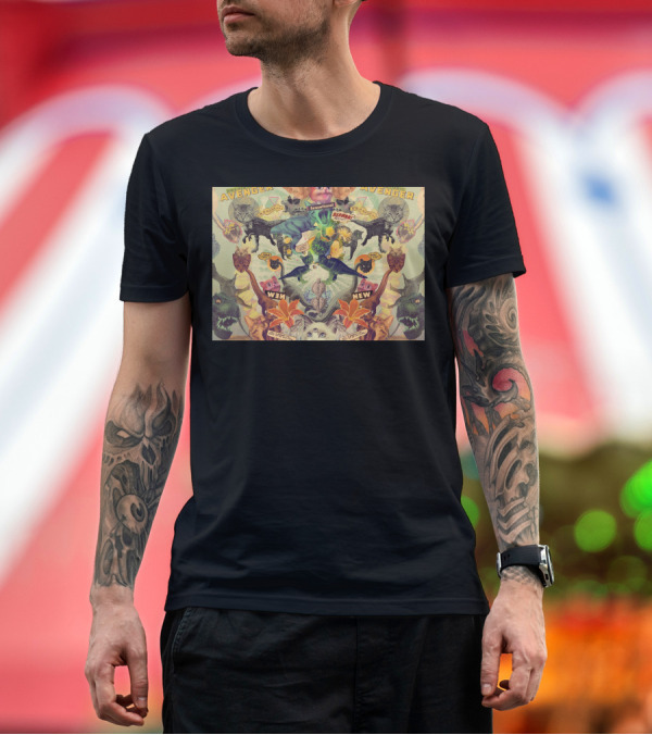 Premium T-Shirt: The Sensational Meowosaurus Avenger Roaring Adventure T-Shirt The Sensational Meowosaurus Avenger Roaring Adventure T-Shirt