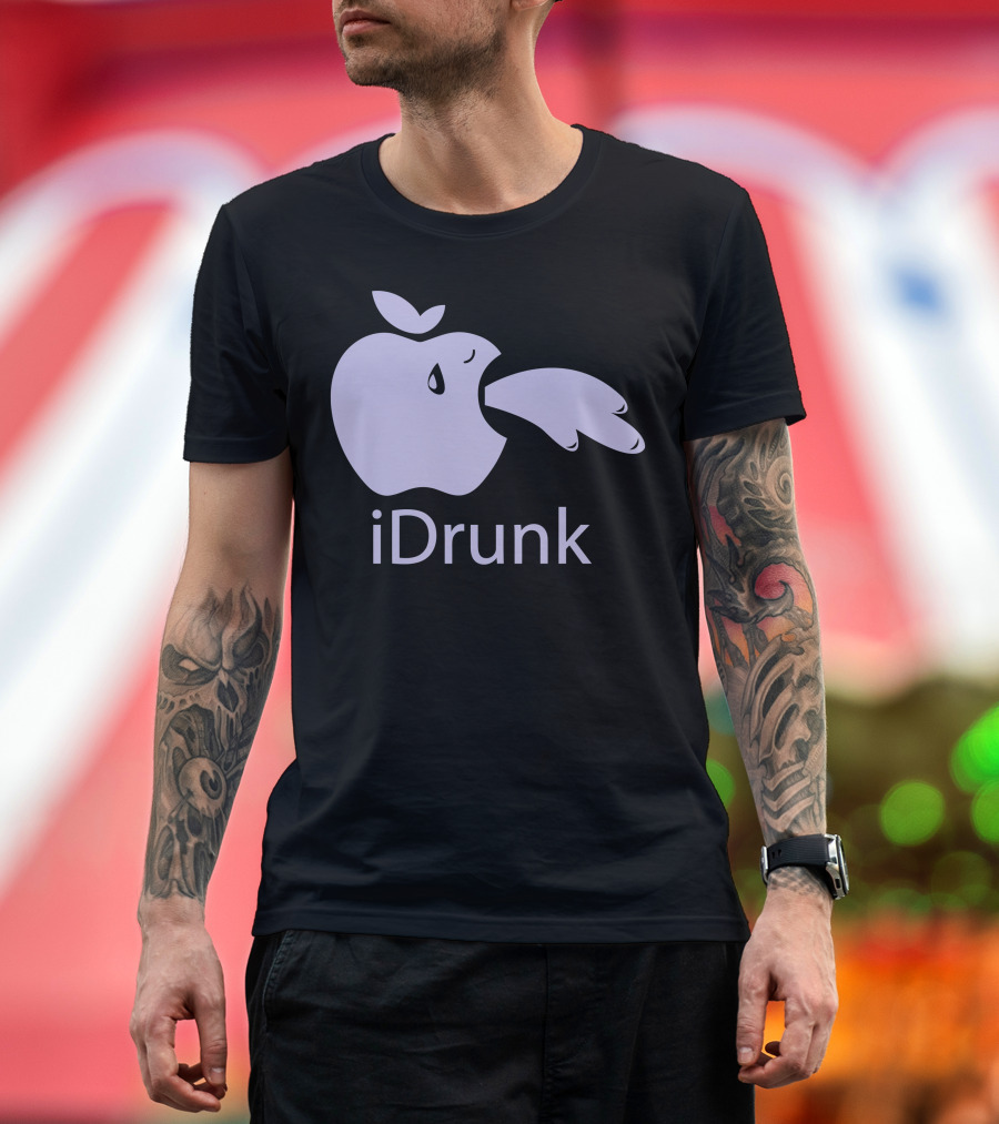 Idrunk Apple Parody with Purple Vomiting T-Shirt