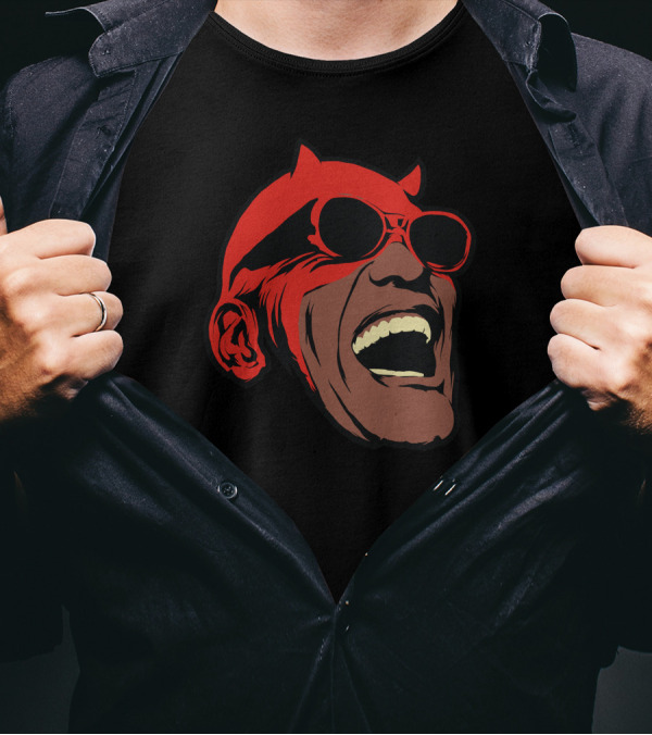 It The Road Matt Devil Sunglasses Laughing Face T-Shirt