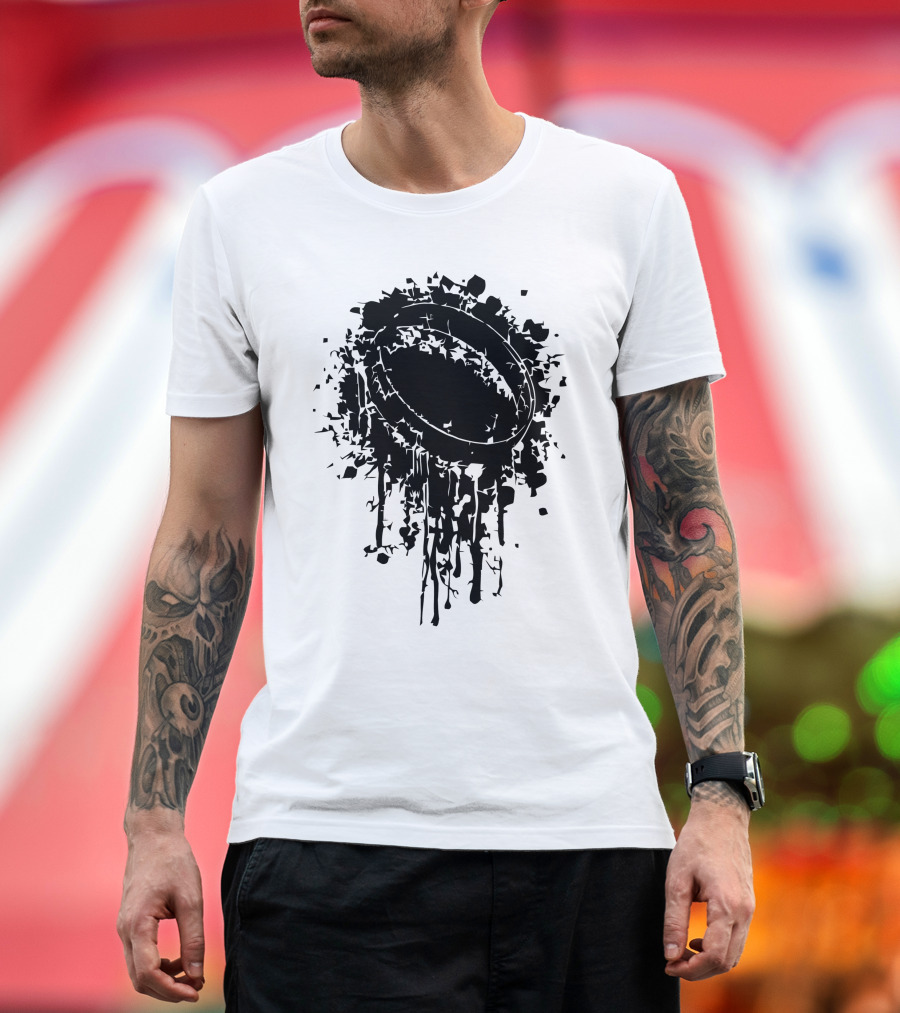 One Ring Black Splatter Dripping T-Shirt