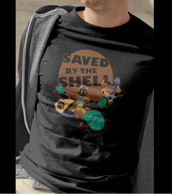 Mario Kart Inspired Humor: Saved By The Shell Koopa Kart Racing T-Shirt