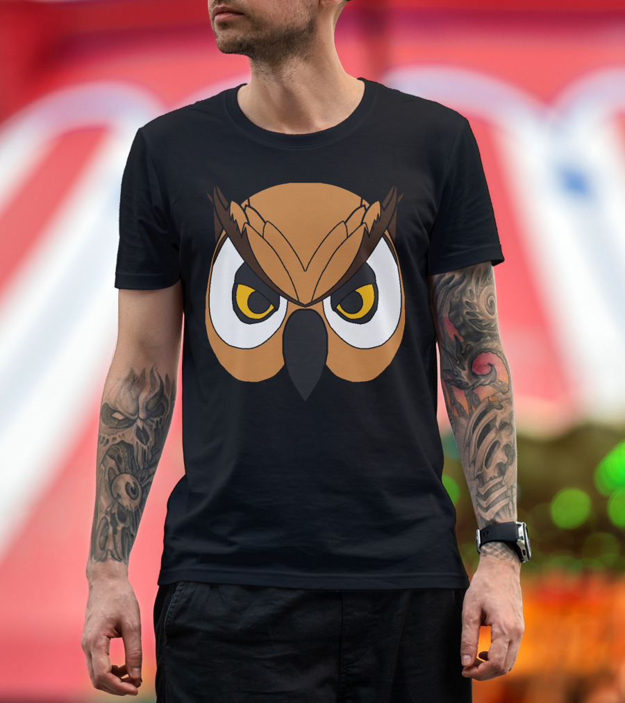 Anima Had Owl Face Bold Brown Eyes T-Shirt