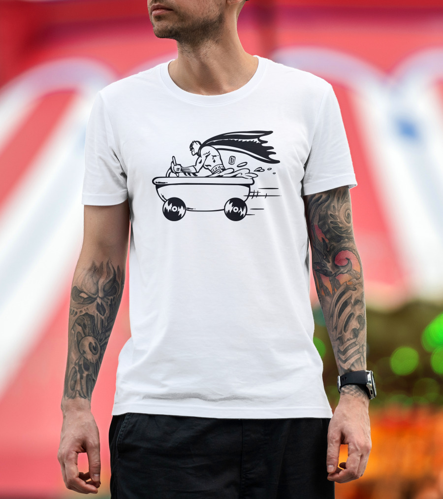 Bathtime Hero Adventure in Bathmobile With Cape T-Shirt