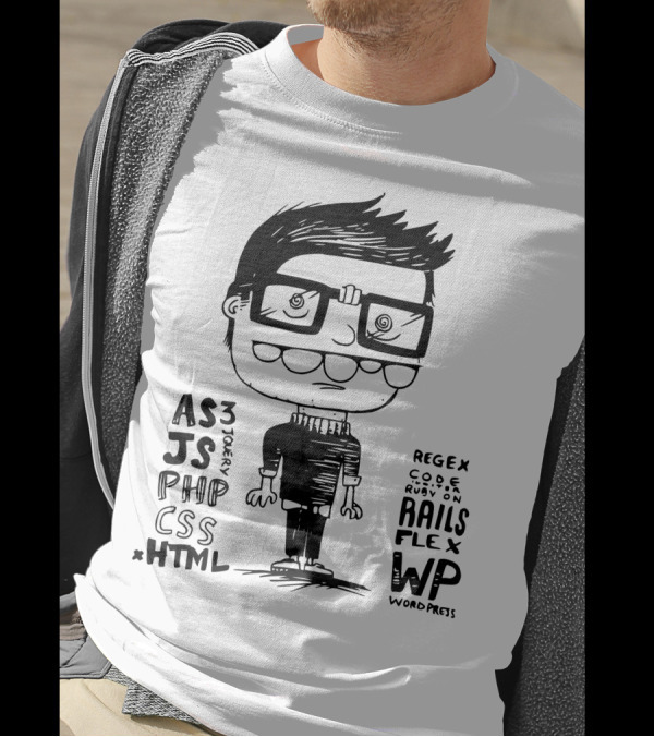 AS3 JQuery JS PHP CSS HTML Regex Code Ruby On Rails Flex WP Wordpress T-Shirt