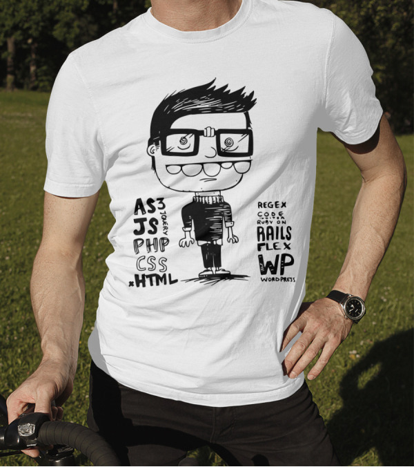 AS3 JQuery JS PHP CSS HTML Regex Code Ruby On Rails Flex WP Wordpress T-Shirt